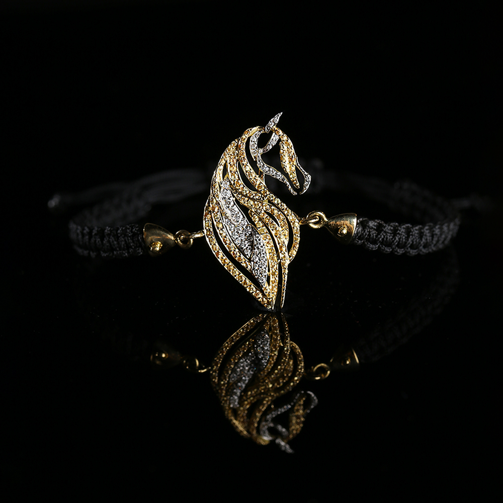 HORSE BRACELET - YELLOW & WHITE