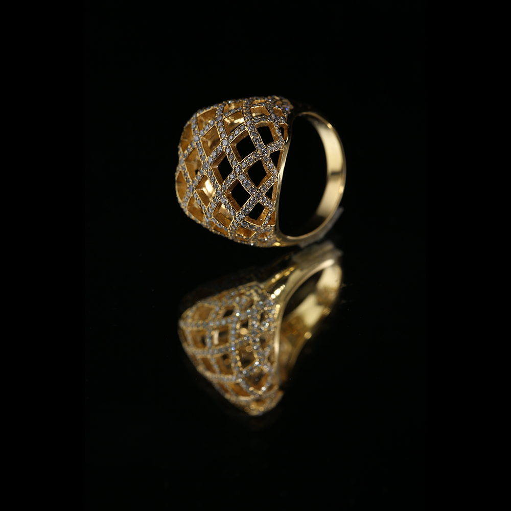NET RING WHITE DIAMONDS