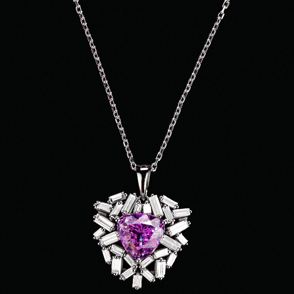 NEW HEART PENDANT KUNZITE