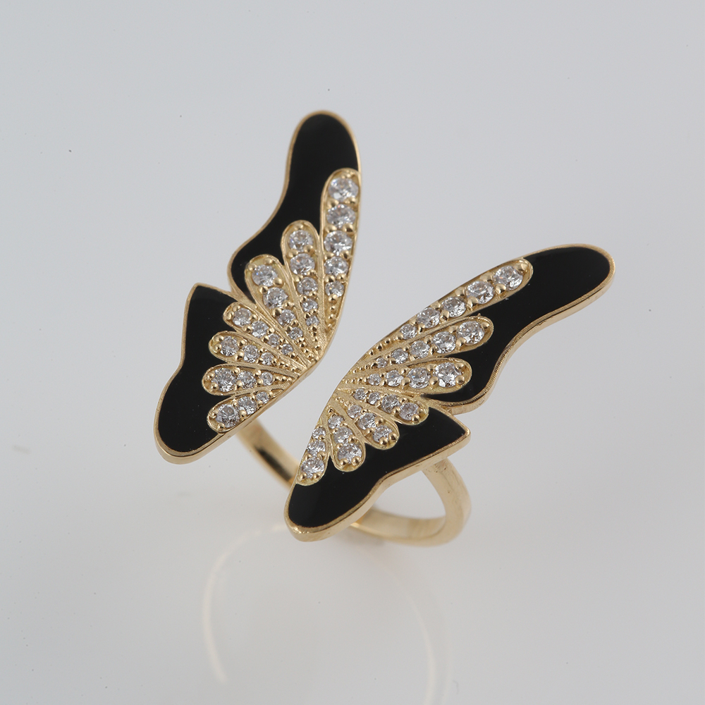 BLACK BUTTERFLY RING