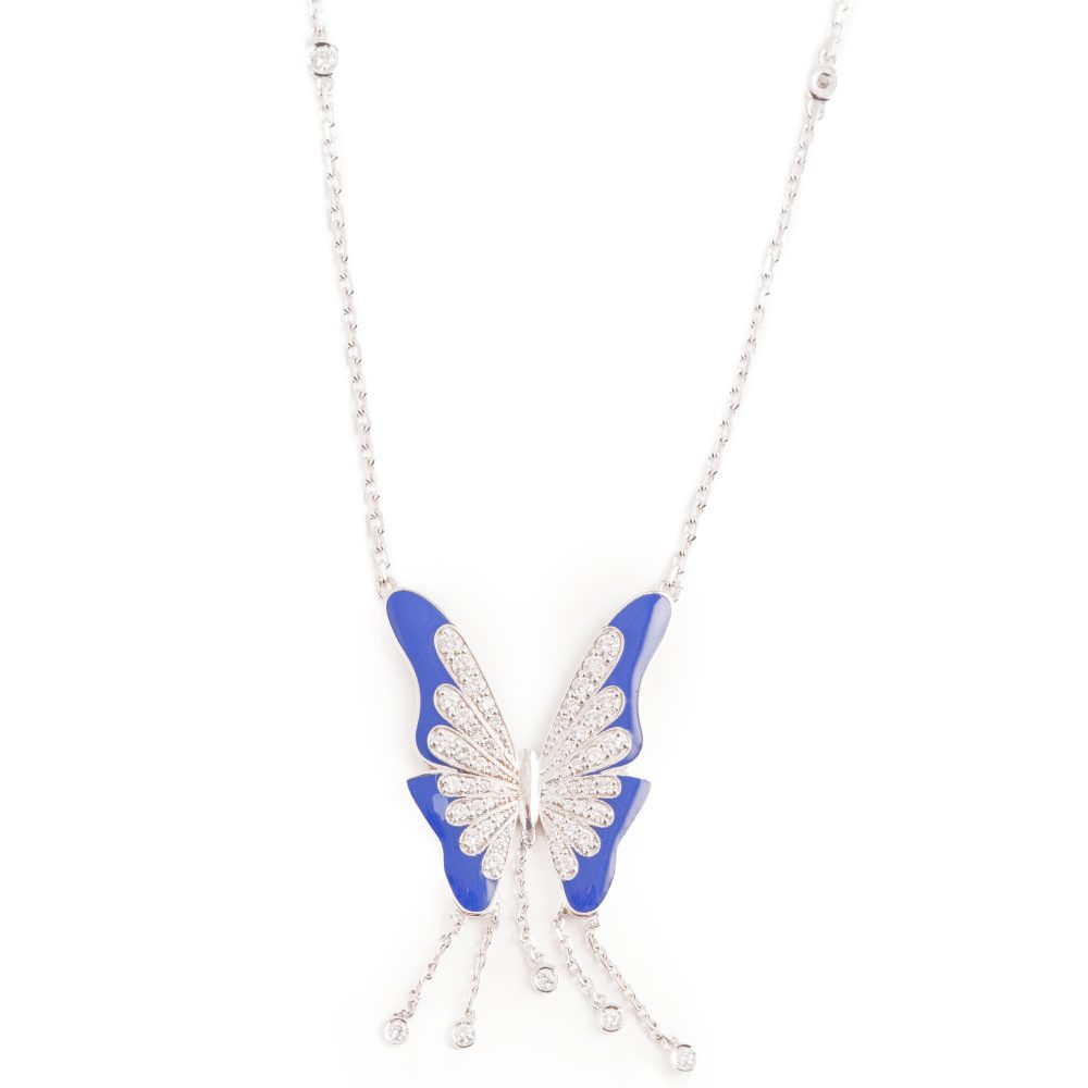 BLUE BUTTERFLY NECKLACE