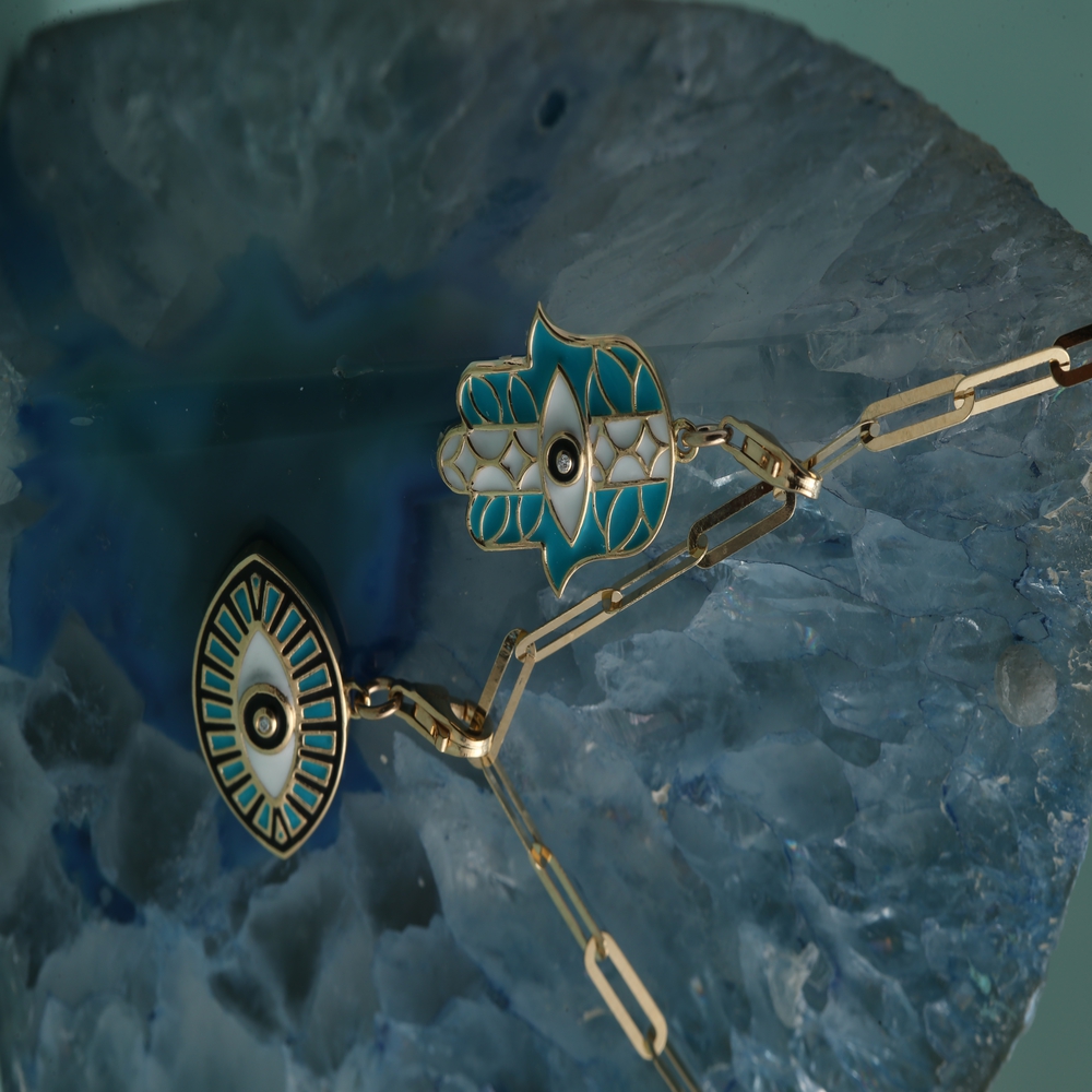 BLUE HAND PENDANT