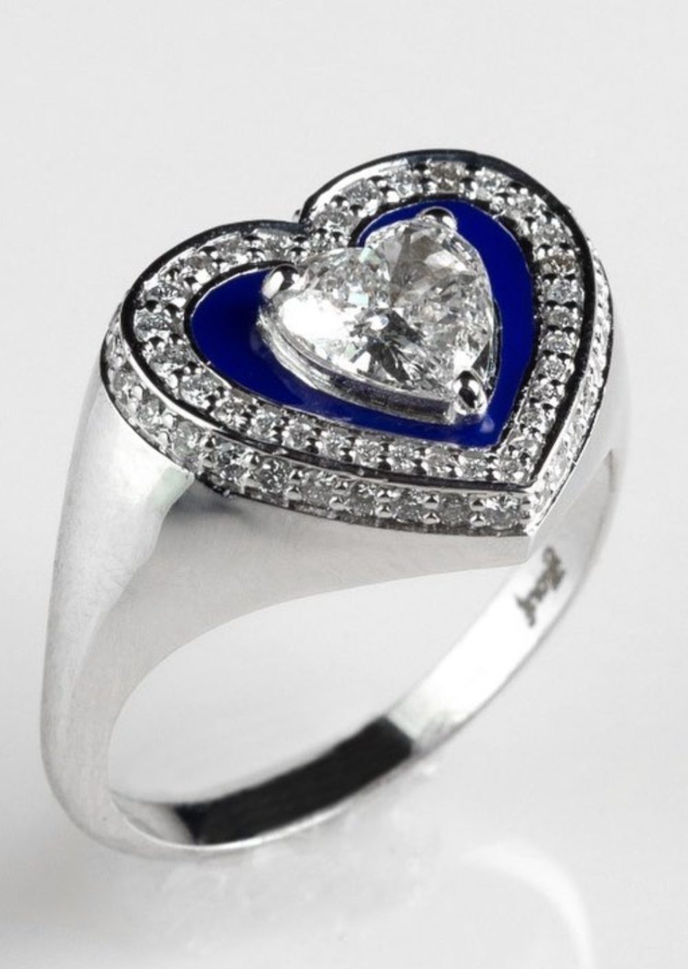 BLUE HEART DIAMOND RING
