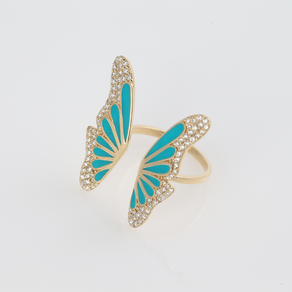 BUTTERFLY RING BLUE