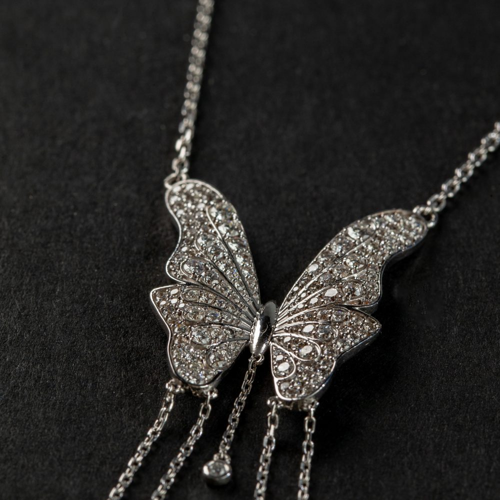 DIAMOND BUTTERFLY NECKLACE