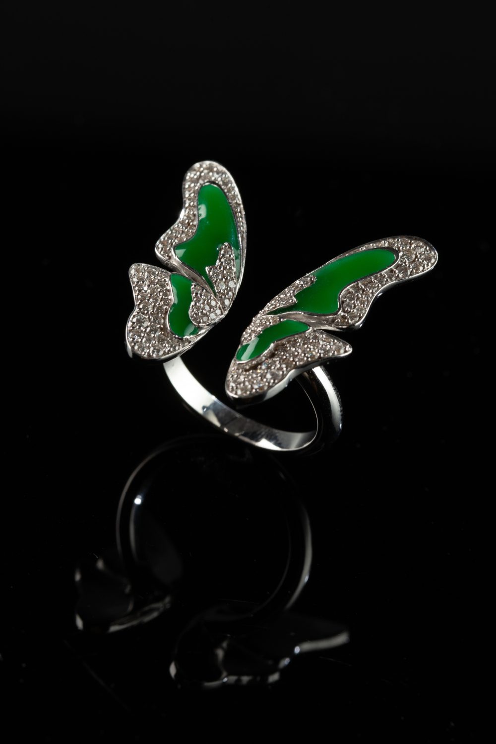 GREEN BUTTERFLY RING
