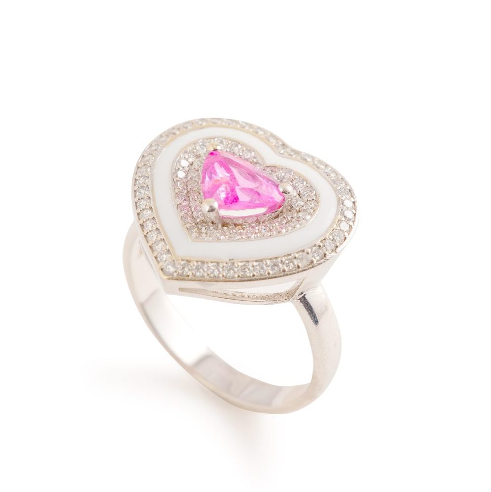 PINK HEART RING SAPPHIRE