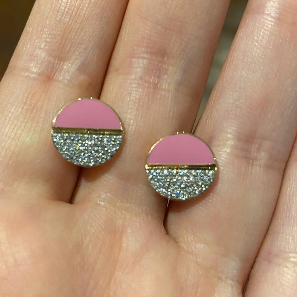 ROUND COLLECTION EARRINGS PINK