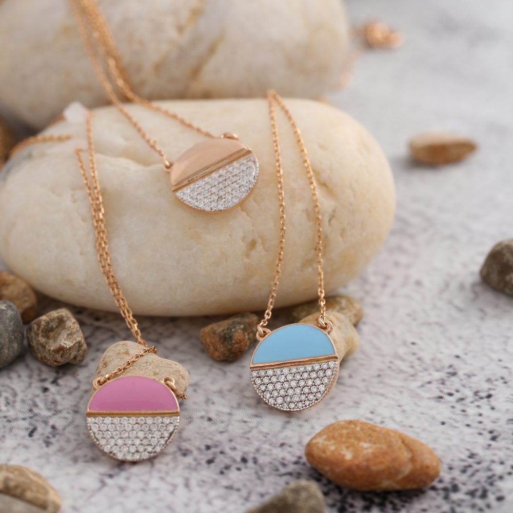 ROUND COLLECTION PENDANT BLUE